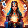 Fortune-teller with playing cards (Cartomancy)